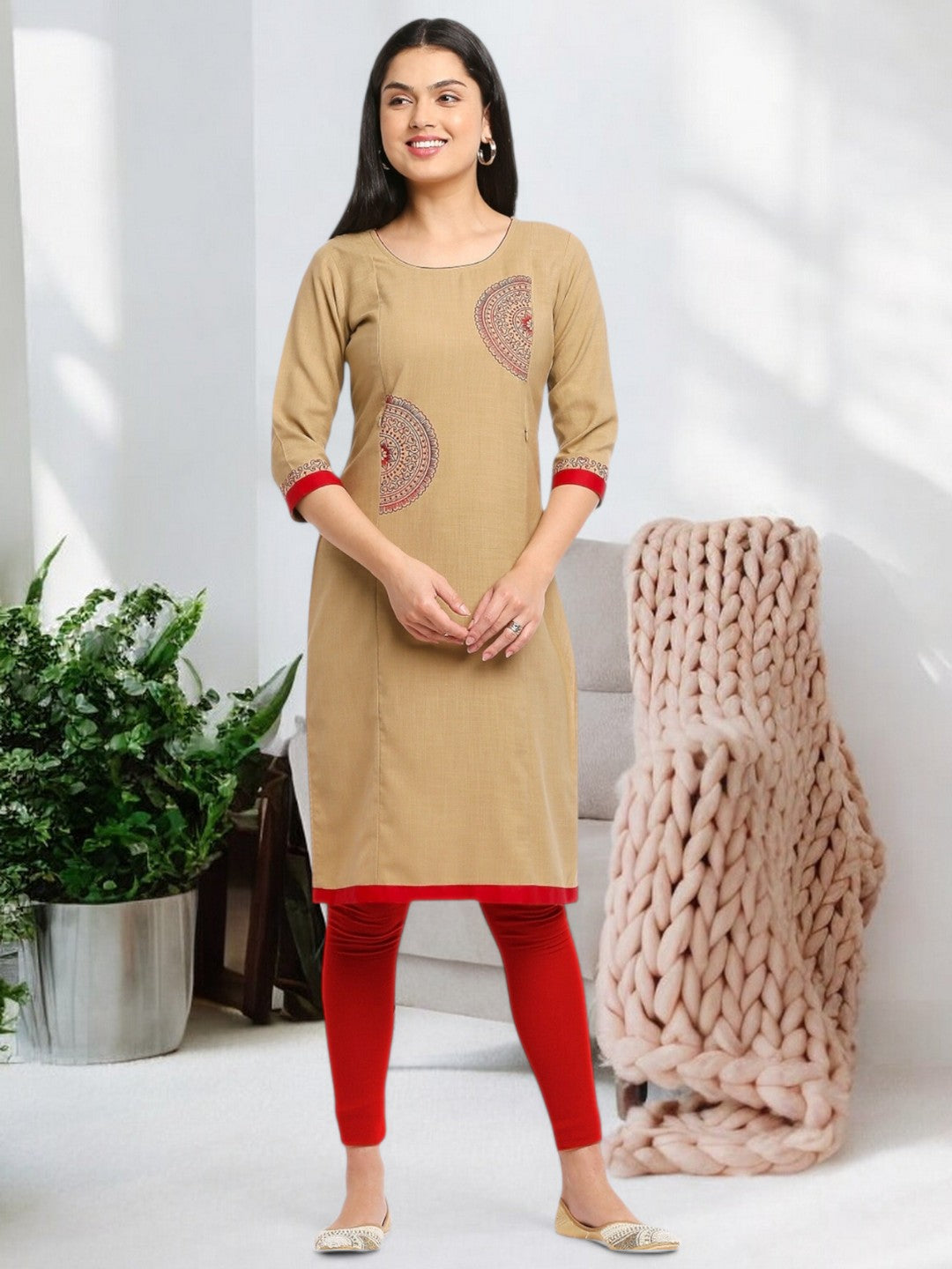 SOPHISTICATED STRAIGHT FEEDING KURTA FOR WOMEN