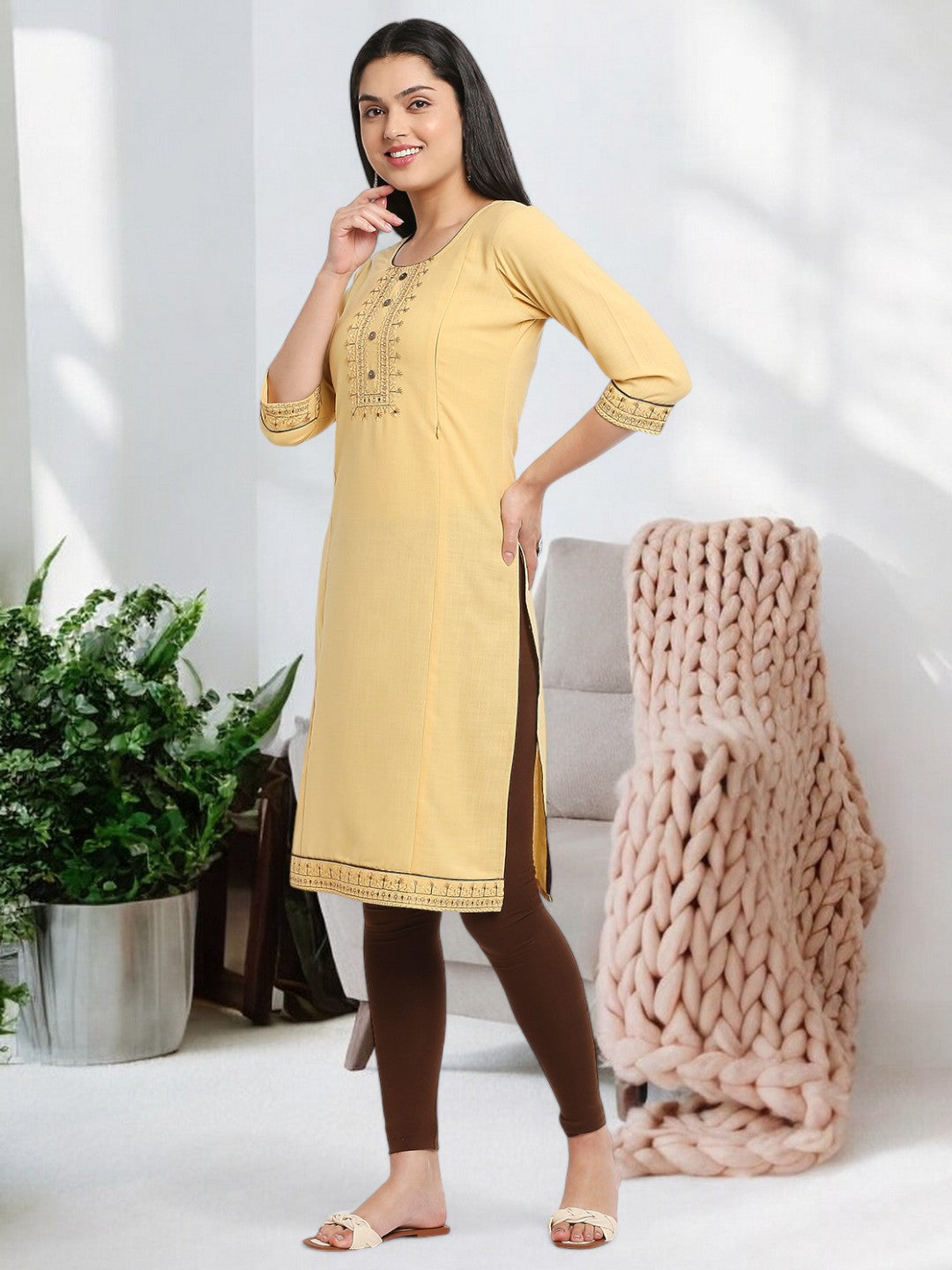 SOPHISTICATED STRAIGHT PREGNANCY KURTA FOR WOMEN