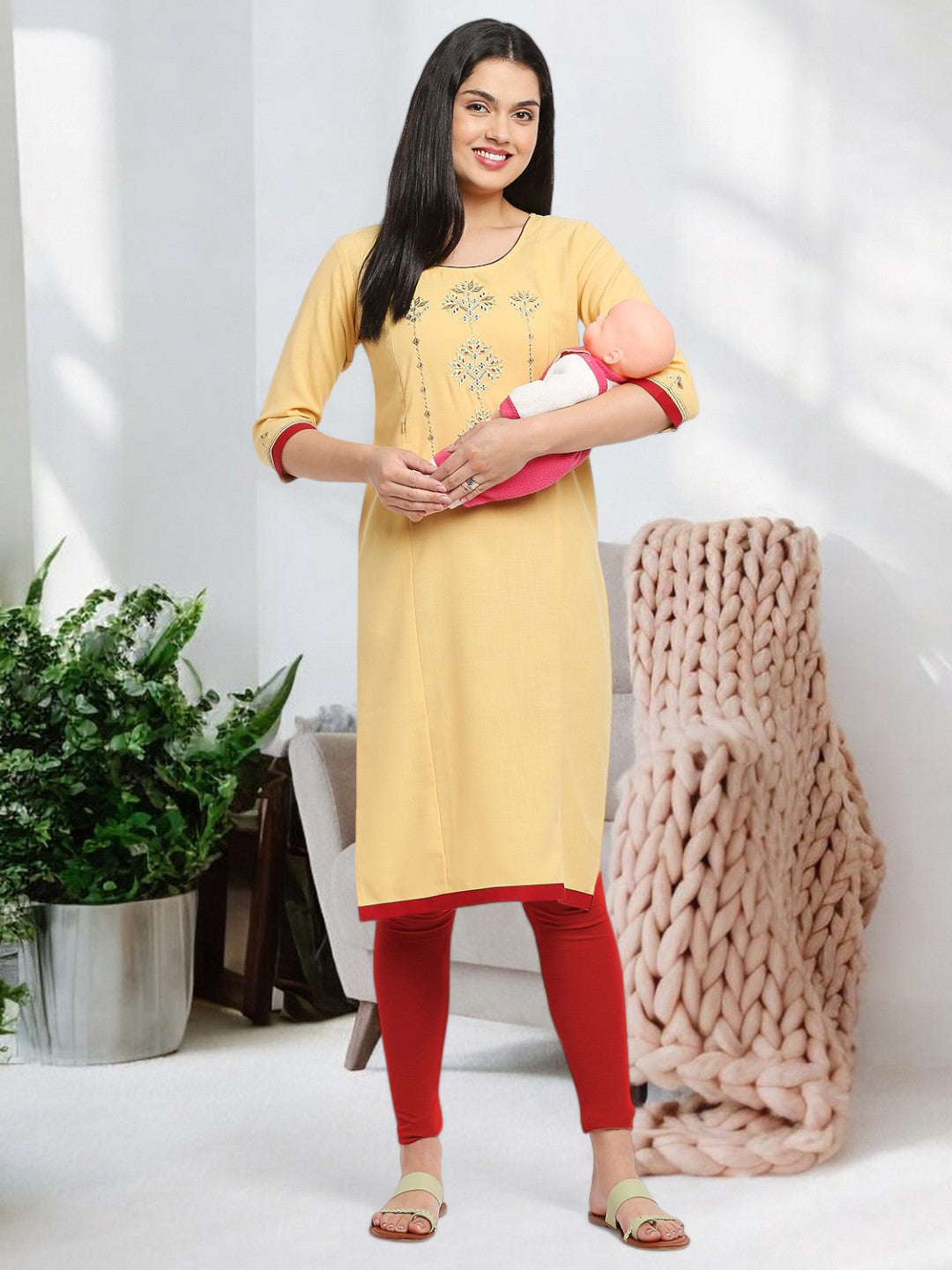 ELEGANT STRAIGHT MATERNITY KURTA FOR WOMEN