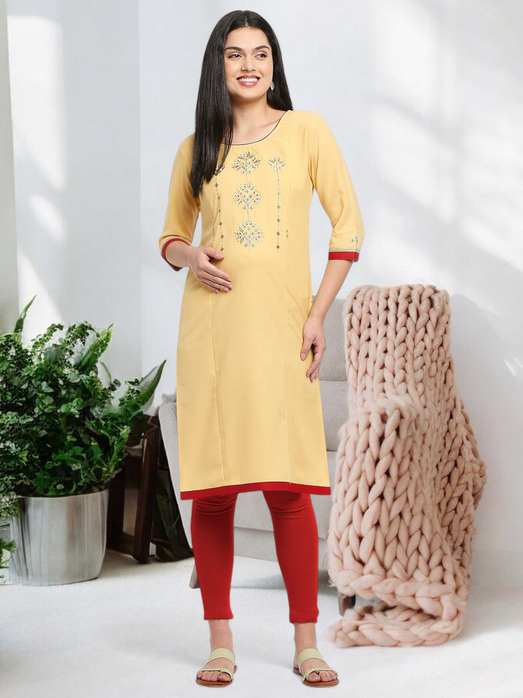 ELEGANT STRAIGHT MATERNITY KURTA FOR WOMEN