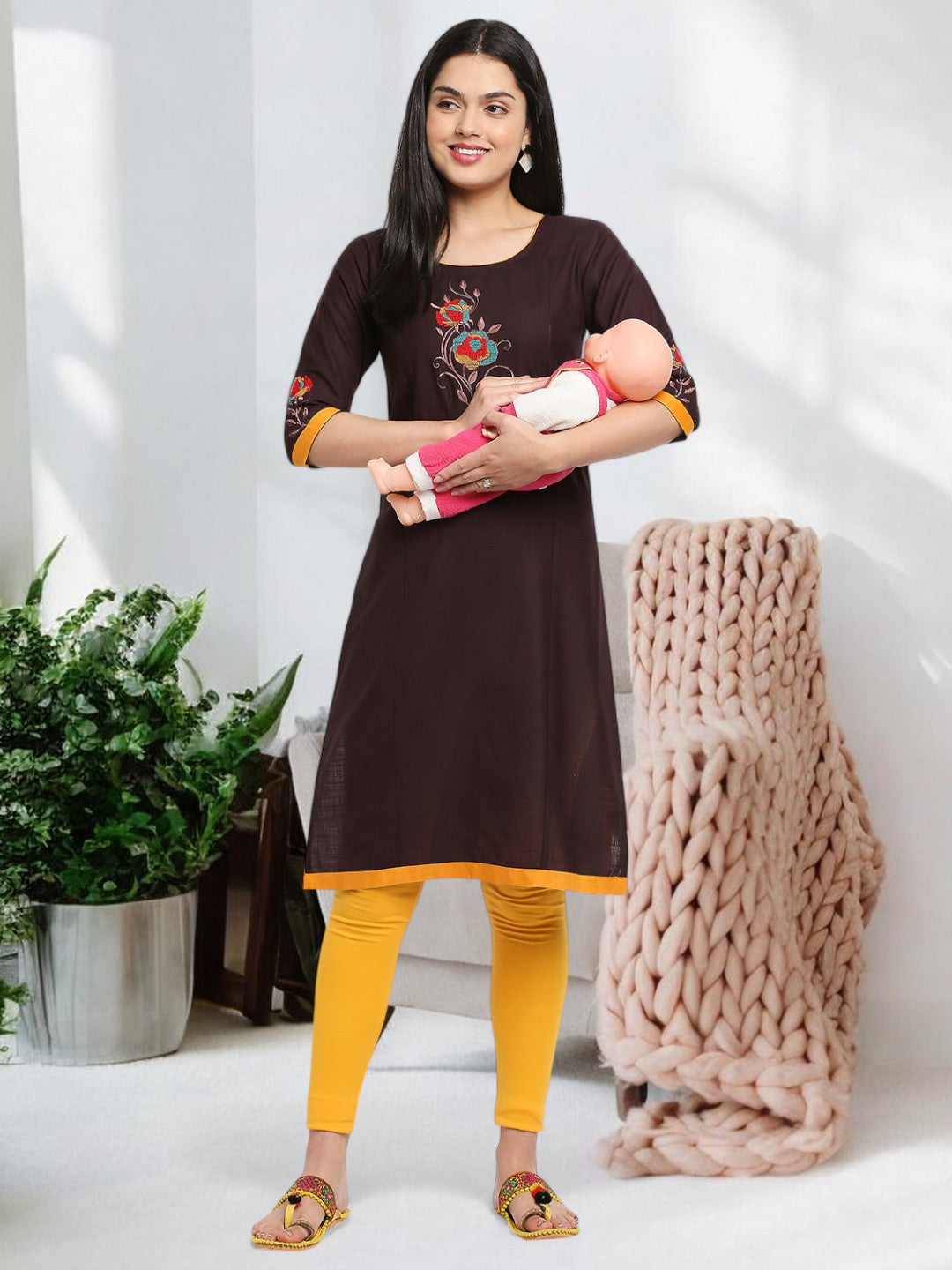 ELEGANT STRAIGHT NURSING KURTA FOR WOMEN