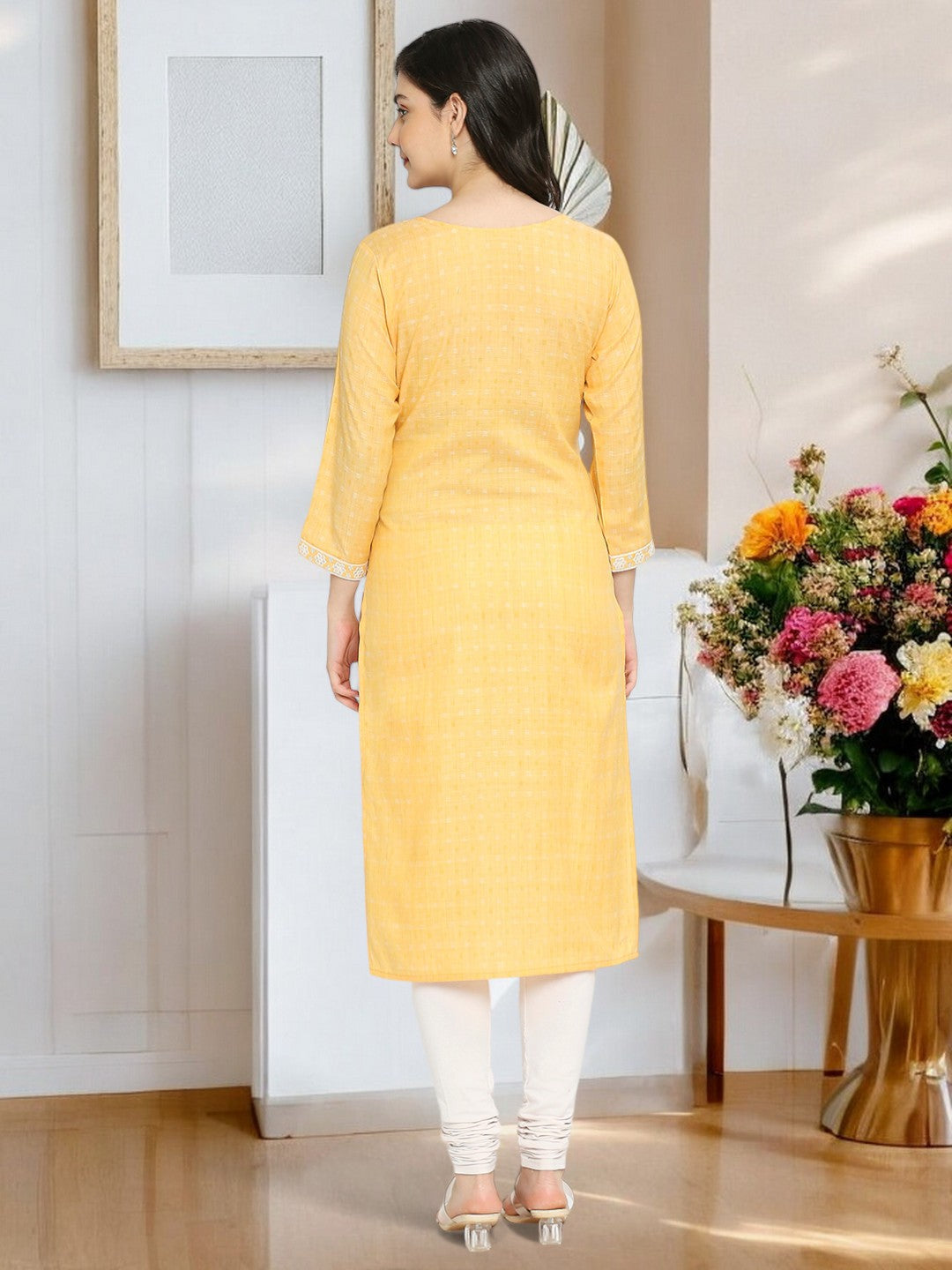 ETHNIC EMBROIDERED NURSING STRAIGHT KURTA