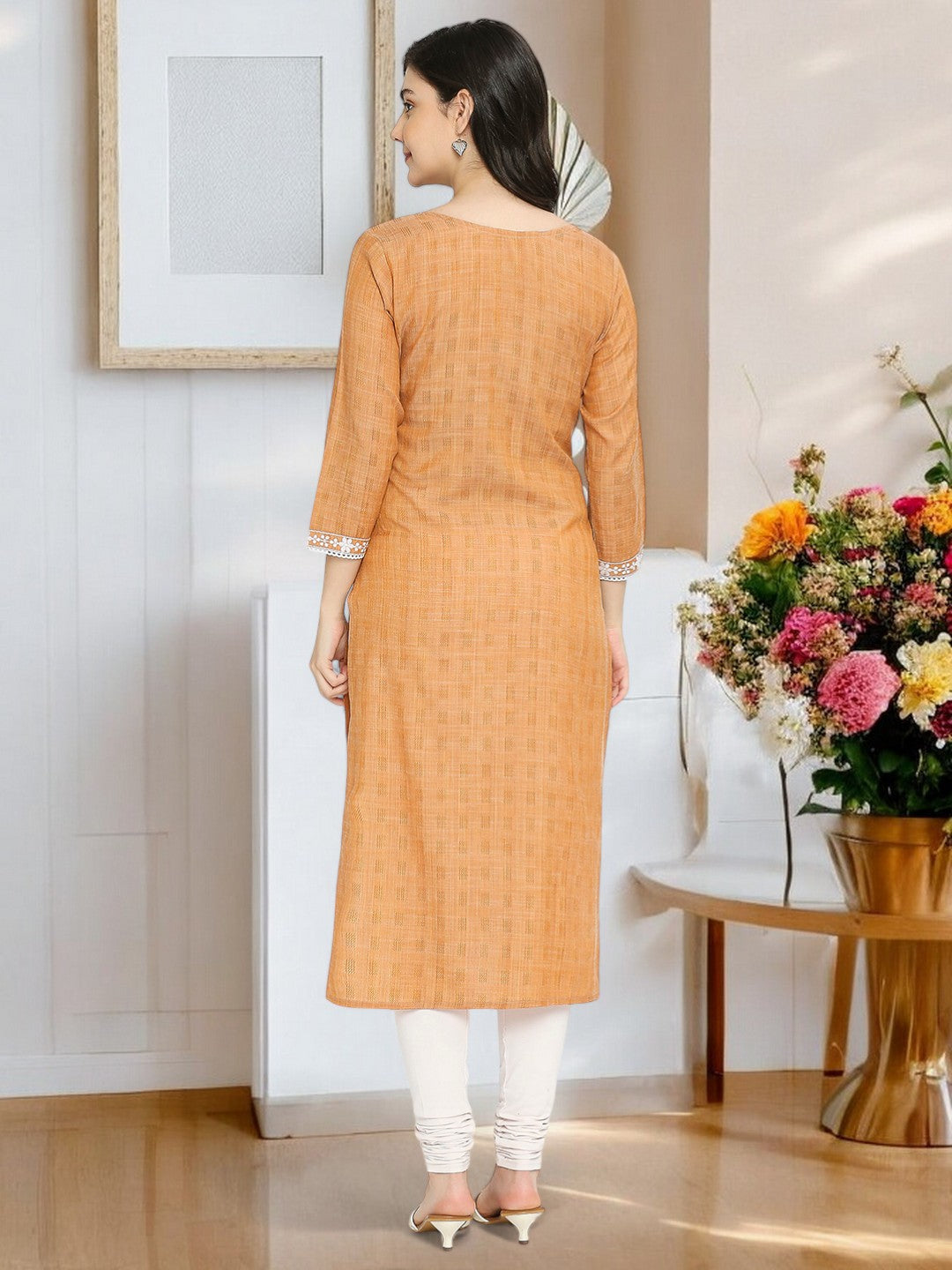 ETHNIC EMBROIDERED FEEDING STRAIGHT KURTA