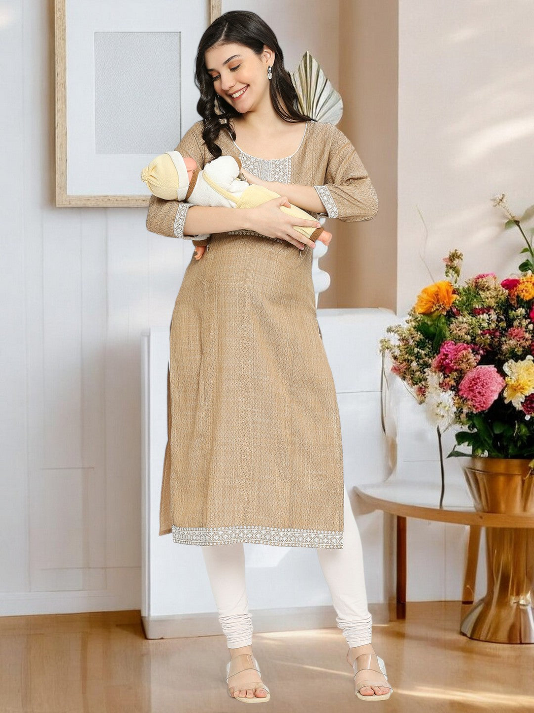 ETHNIC FEEDING STRAIGHT KURTA FOR WOMEN