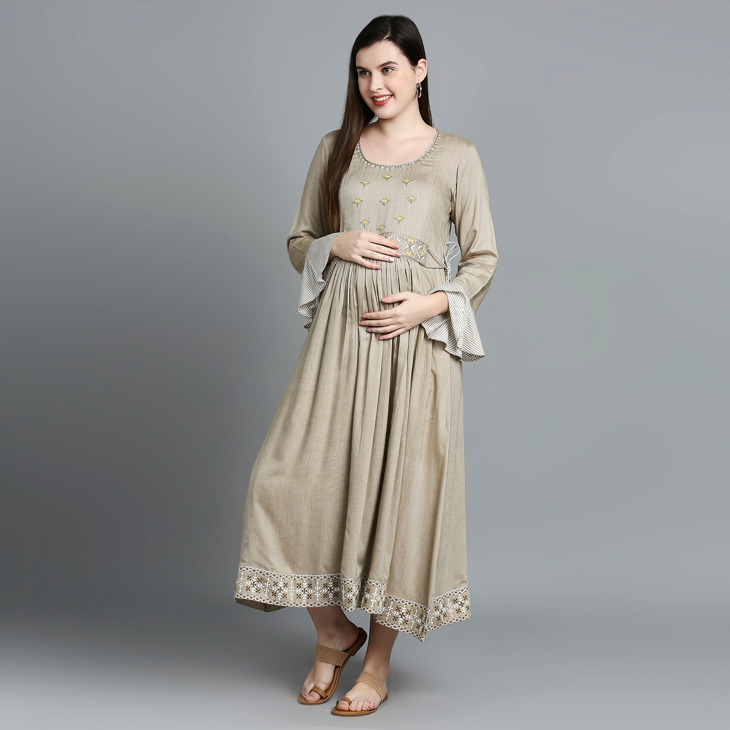 Maternity Anarkali Dress For Pregnancy