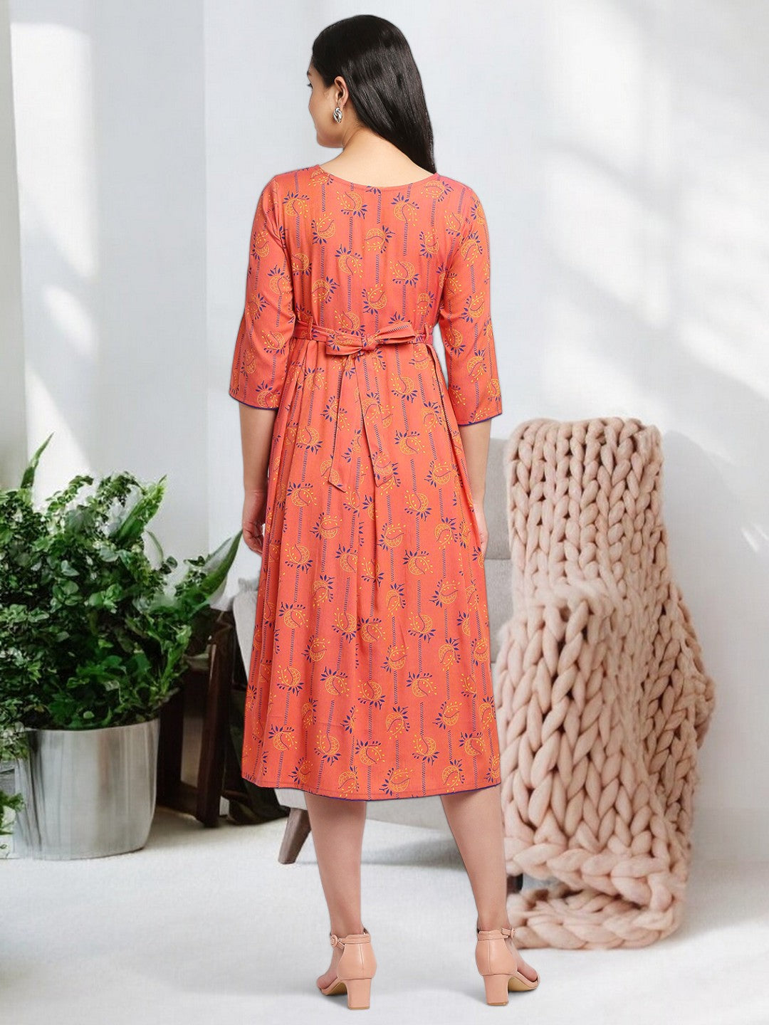 SOPHISTICATED NURSING FLARED KURTA FOR MOTHER