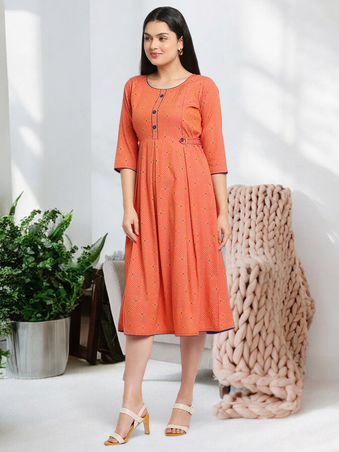 SOPHISTICATED PREGNANCY FLARED KURTA FOR MOTHER