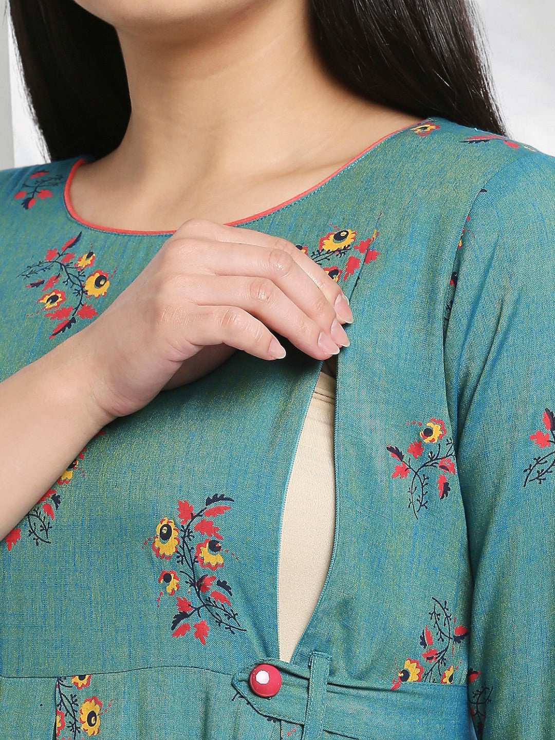 FASHION-FORWARD MATERNITY FLARED KURTA FOR WOMEN