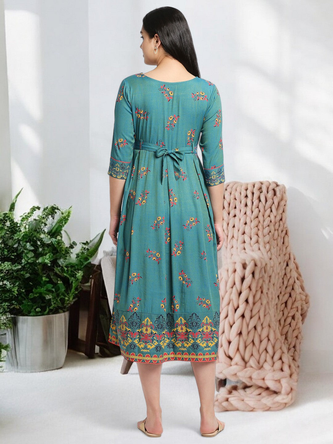 FASHION-FORWARD MATERNITY FLARED KURTA FOR WOMEN
