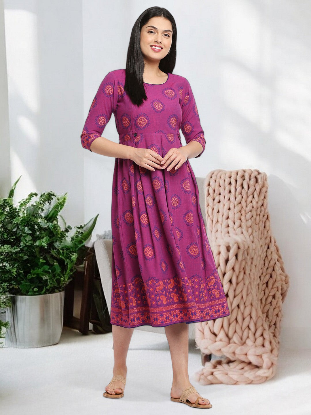 FASHION-FORWARD PREGNANCY FLARED KURTA FOR WOMEN