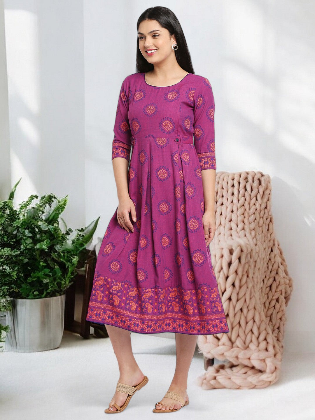 FASHION-FORWARD PREGNANCY FLARED KURTA FOR WOMEN