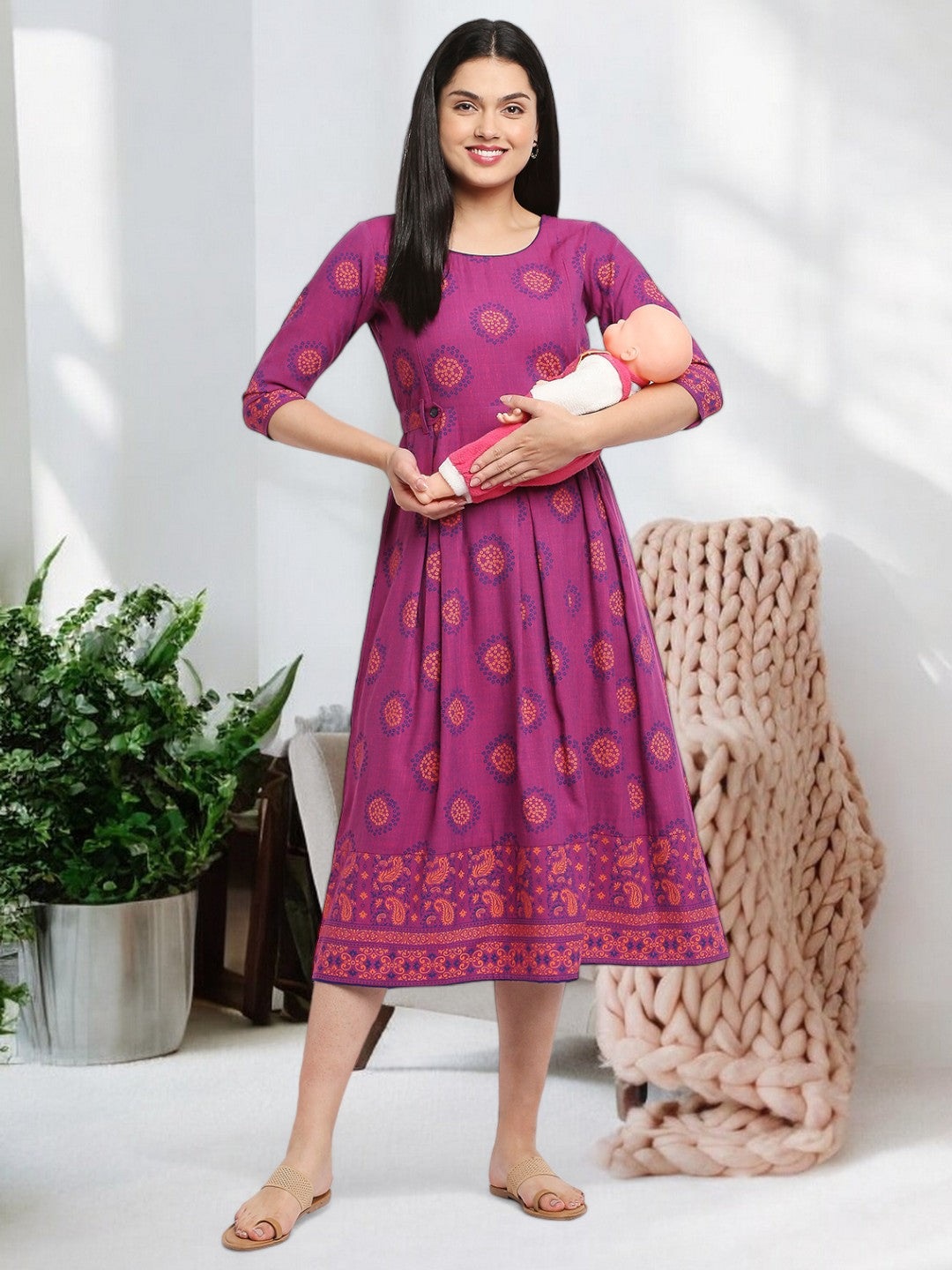 FASHION-FORWARD PREGNANCY FLARED KURTA FOR WOMEN