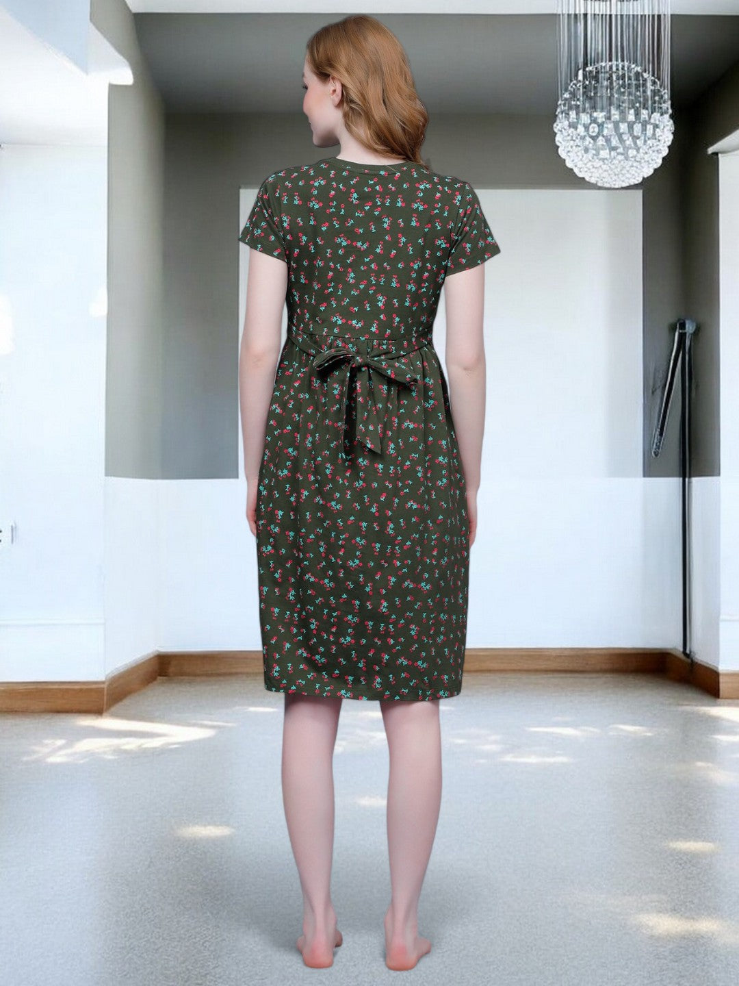 ON-TREND ZIPLESS MATERNITY SHEATH DRESS FOR WOMEN