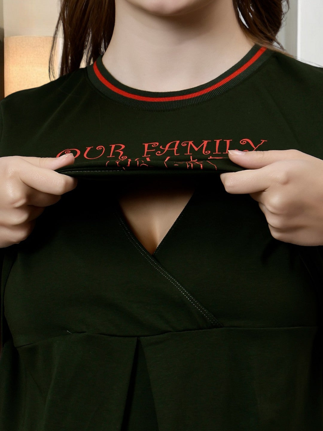 ON-TREND ZIPLESS FEEDING SHEATH DRESS FOR WOMEN