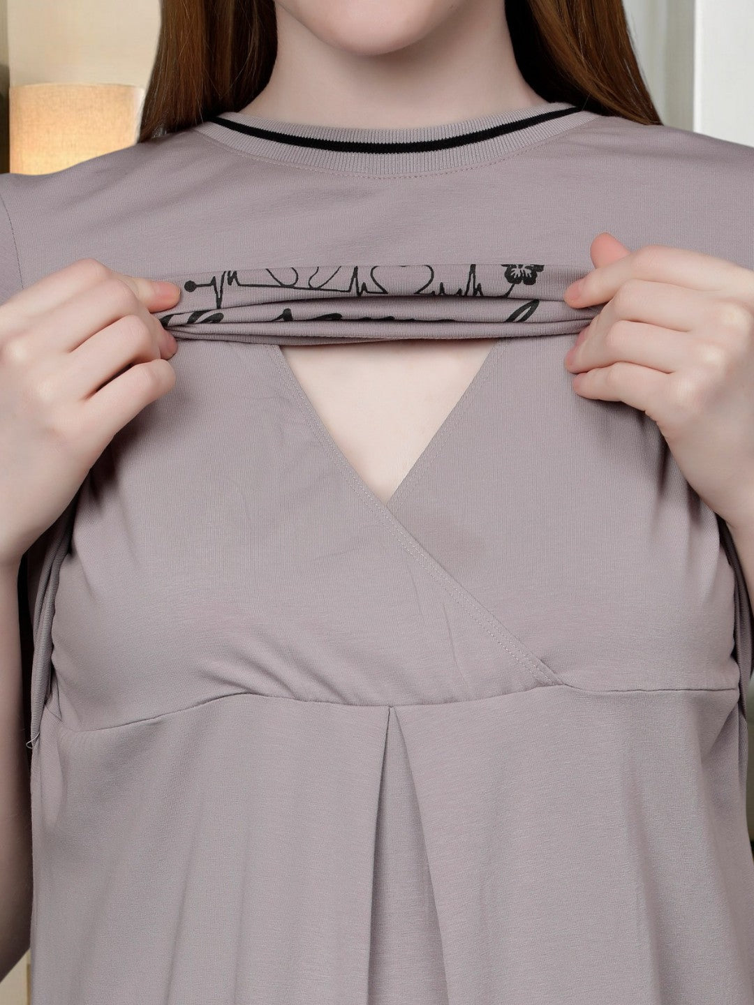 ON-TREND ZIPLESS MATERNITY SHEATH DRESS FOR MOTHER