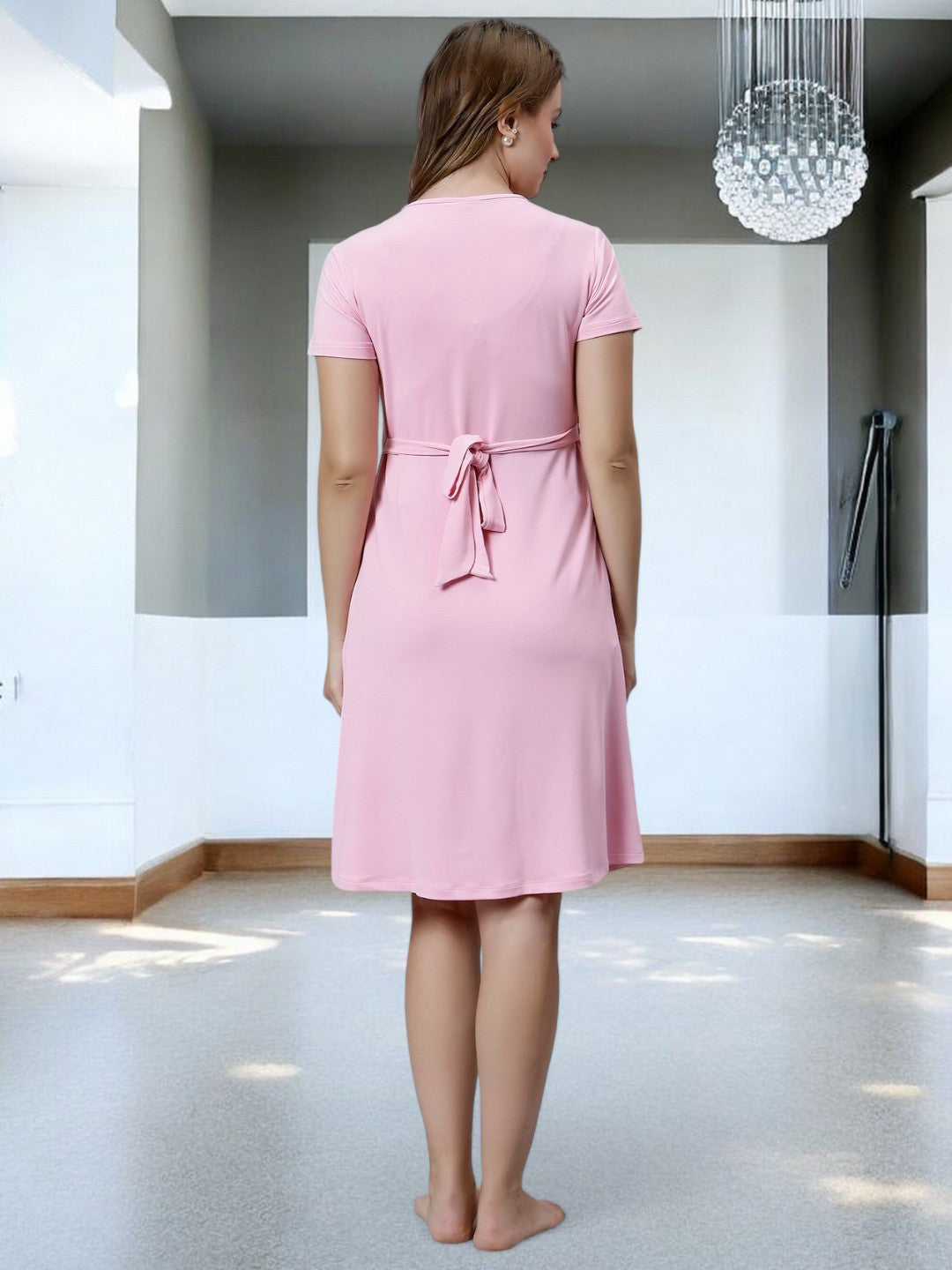 ON-TREND ZIPLESS MATERNITY SHEATH DRESS FOR WOMEN