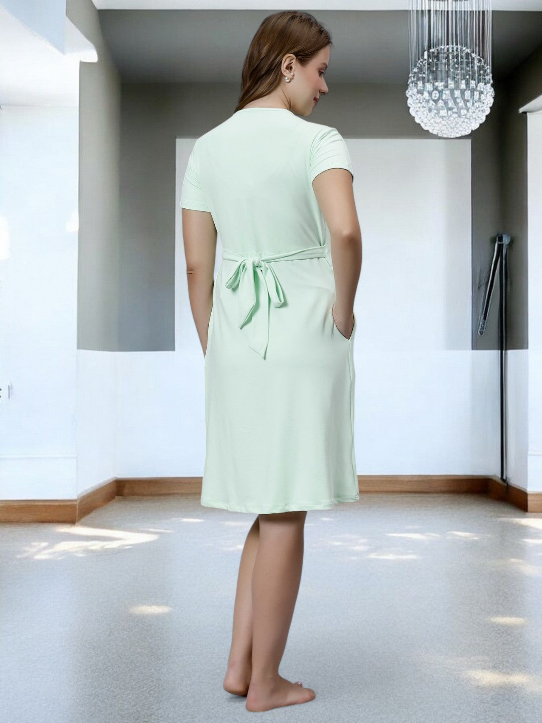 ON-TREND ZIPLESS MATERNITY SHEATH DRESS FOR WOMEN