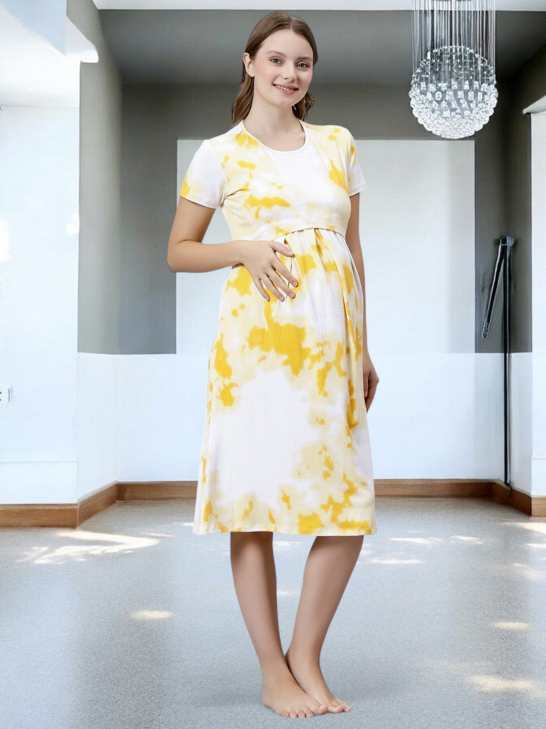 ON-TREND ZIPLESS MATERNITY SHEATH DRESS FOR WOMEN