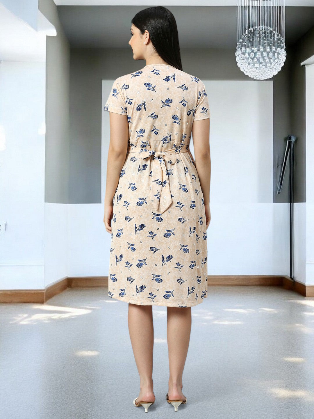 ON-TREND ZIPLESS MATERNITY SHEATH DRESS FOR WOMEN