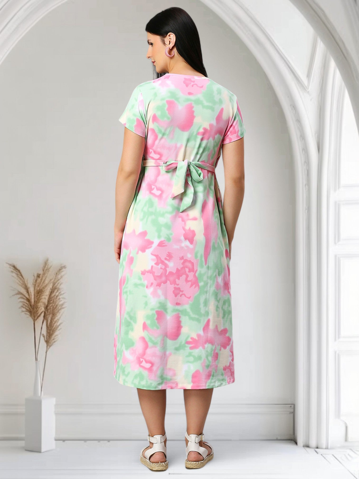 ELEGANT NURSING ZIPLESS GOWN FOR WOMEN