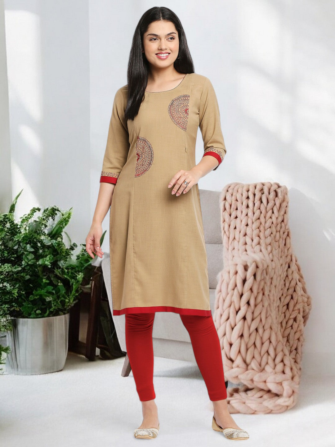 SOPHISTICATED STRAIGHT FEEDING KURTA FOR WOMEN