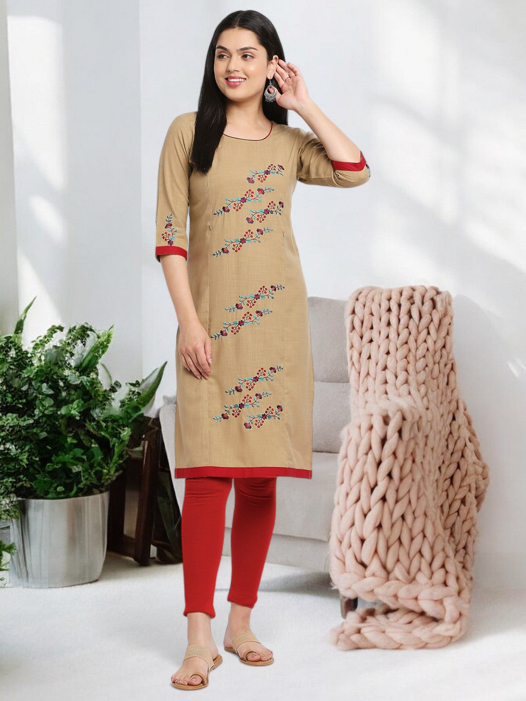 SOPHISTICATED STRAIGHT NURSING KURTA FOR WOMEN