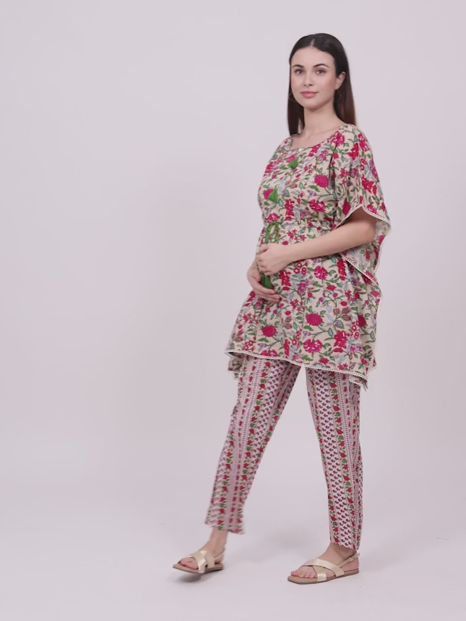 TRENDY NURSING KAFTAN PANT SET FOR WOMEN