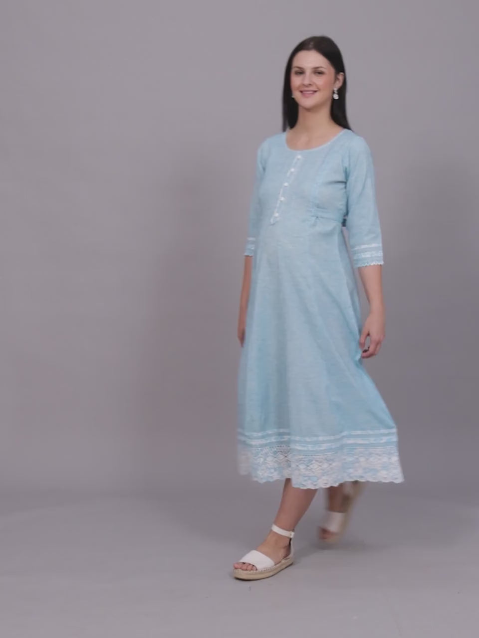 FASHIONABLE PREGNANCY ANARKALI KURTA FOR MOTHER