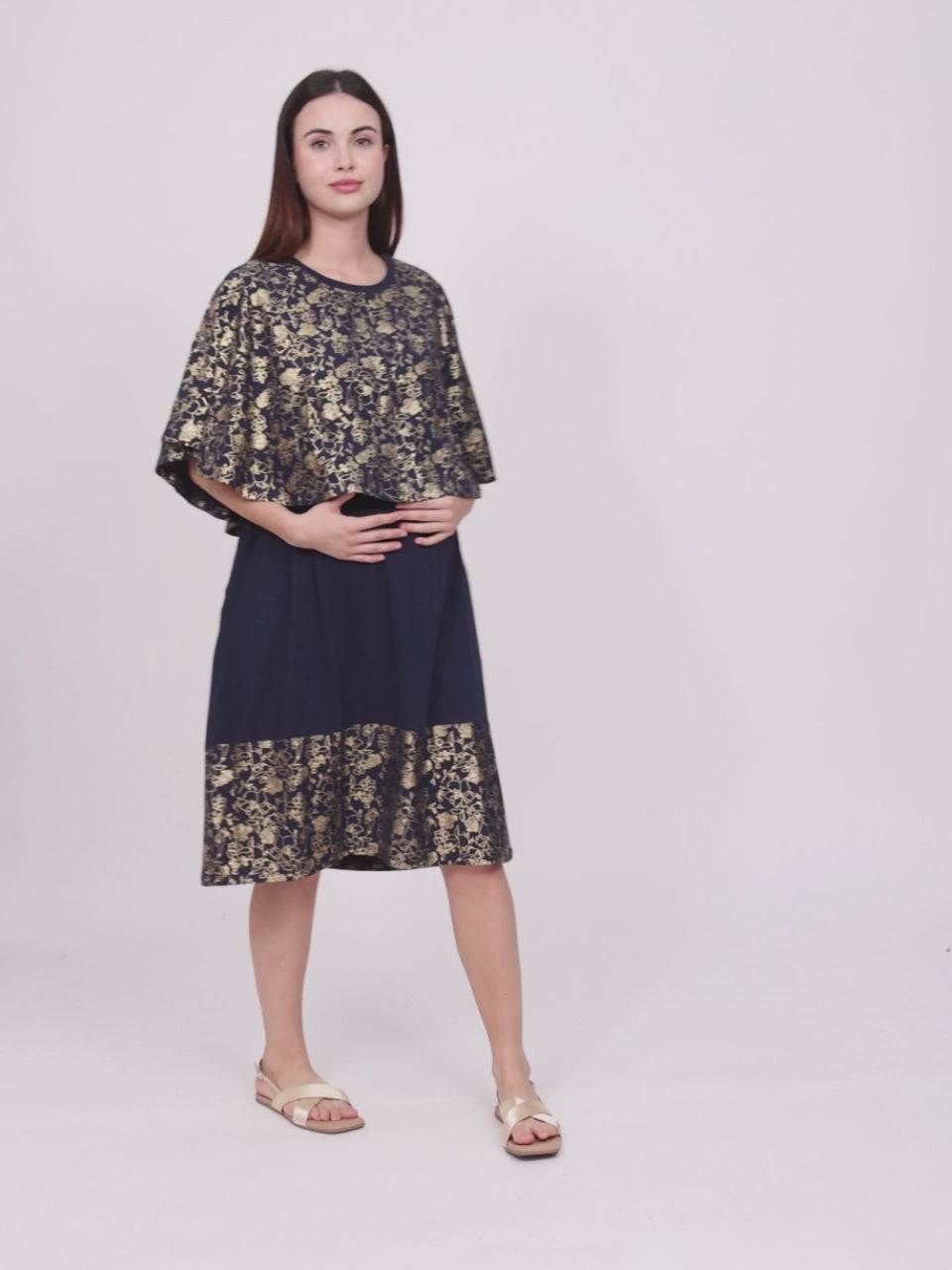 ON-TREND MATERNITY CAPE DRESS FOR WOMEN