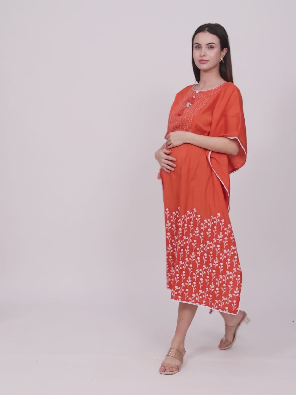 STYLISH MATERNITY KAFTAN FOR MOTHER WITH ZIPPERS