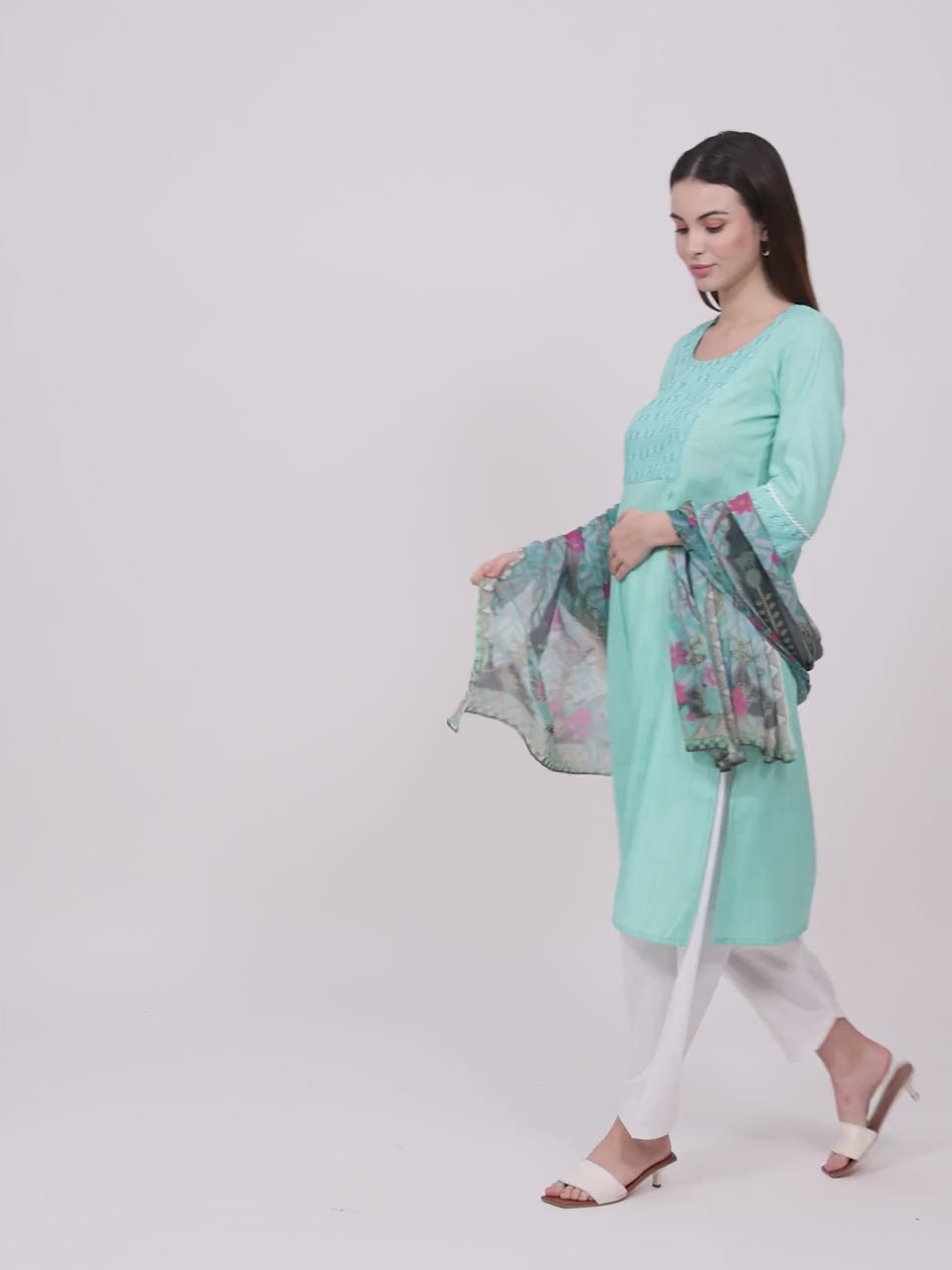 GRACEFUL ETHNIC NURSING KURTA SET FOR WOMEN