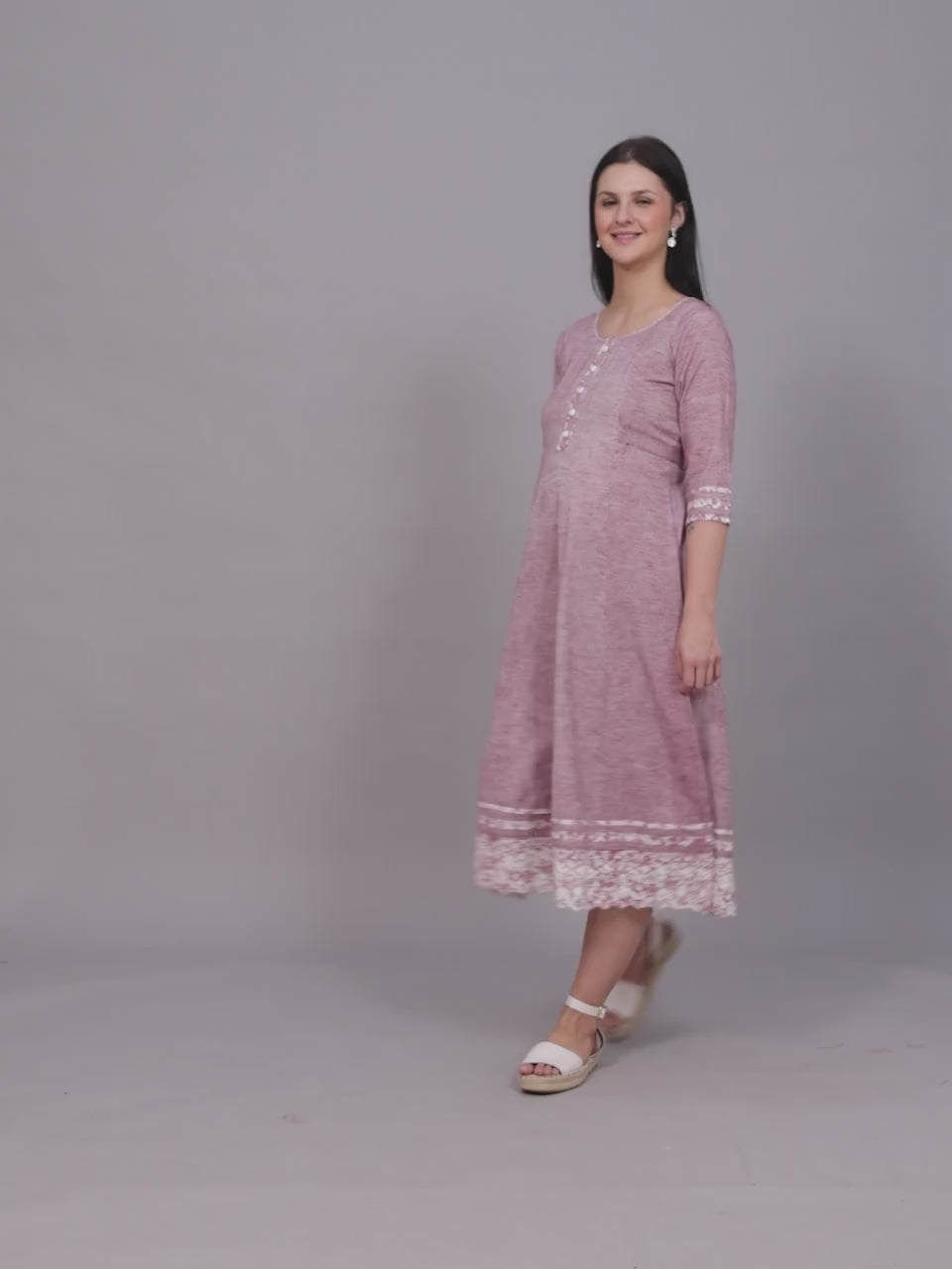 FASHIONABLE BREASTFEEDING ANARKALI KURTA FOR WOMEN